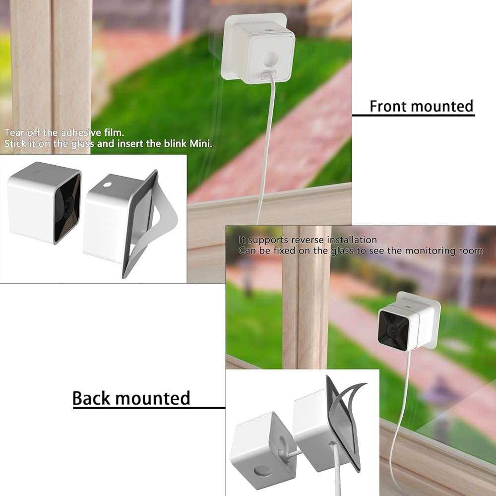 Window Mount for Blink Mini/Blink Mini 2K+ Camera, Adhesive Camera Holder Through Glass Use Blink Camera - Image 4