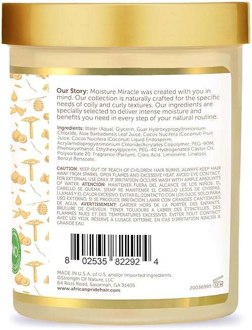 African Pride Moisture Miracle Pre-Shampoo Hair Detangler with Aloe & Coconut Water | Minimizes Breakage, Hydrates & Strengthens | Pre-Poo Treatment for Natural Coils & Curls | 18 oz. - Image 8