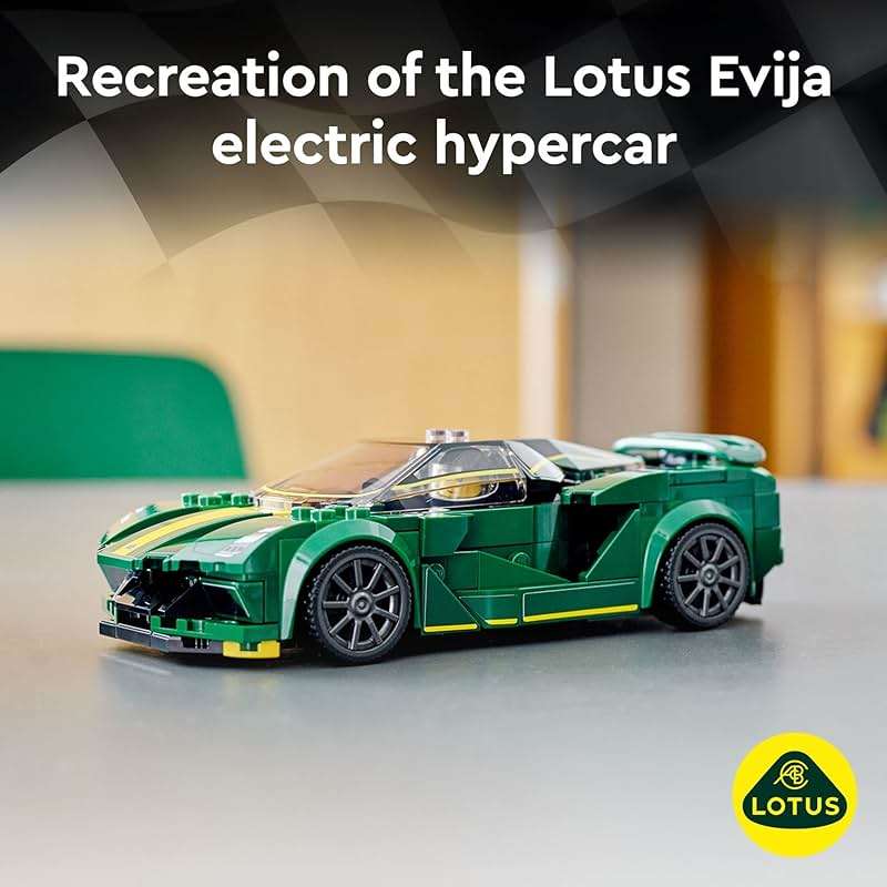 LEGO Speed Champions Lotus Evija 76907 Race Car Toy Model for Kids, Collectible Set with Racing Driver Minifigure - Image 2