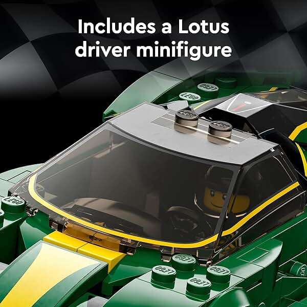 LEGO Speed Champions Lotus Evija 76907 Race Car Toy Model for Kids, Collectible Set with Racing Driver Minifigure - Image 5