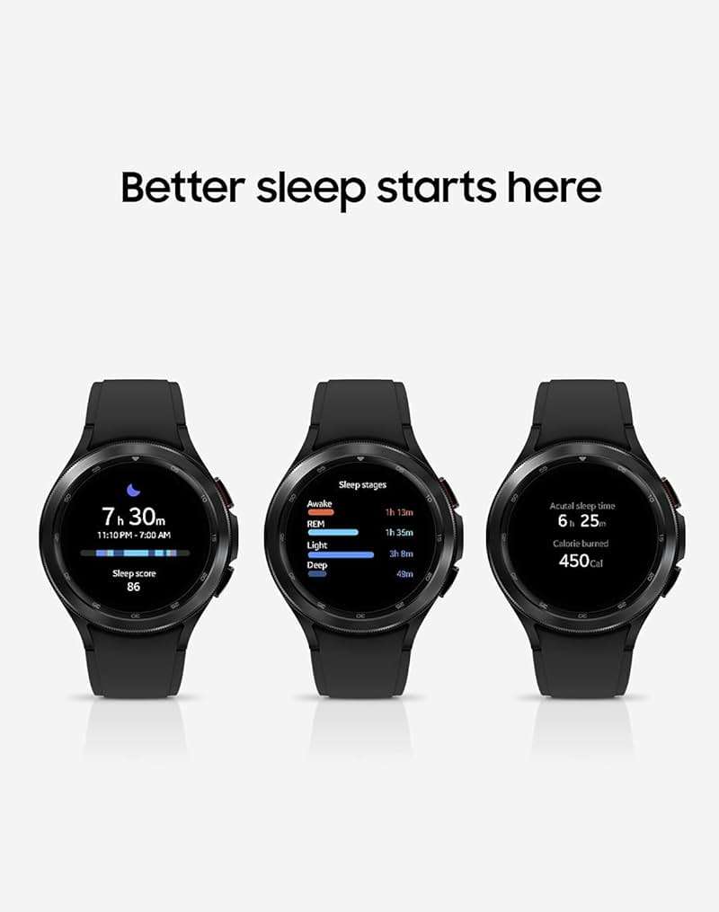 Samsung Electronics Galaxy Watch 4 Classic 46mm Smartwatch with ECG Monitor Tracker for Health Fitness Running Sleep Cycles GPS Fall Detection Bluetooth US Version, Black (Renewed) - Image 3