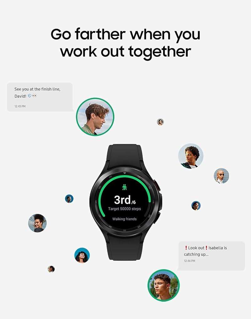 Samsung Electronics Galaxy Watch 4 Classic 46mm Smartwatch with ECG Monitor Tracker for Health Fitness Running Sleep Cycles GPS Fall Detection Bluetooth US Version, Black (Renewed) - Image 5