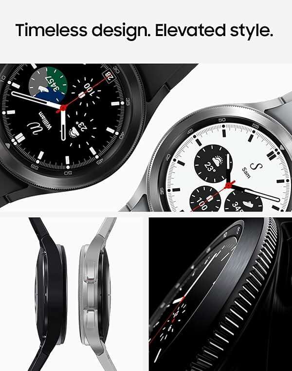 Samsung Electronics Galaxy Watch 4 Classic 46mm Smartwatch with ECG Monitor Tracker for Health Fitness Running Sleep Cycles GPS Fall Detection Bluetooth US Version, Black (Renewed) - Image 6