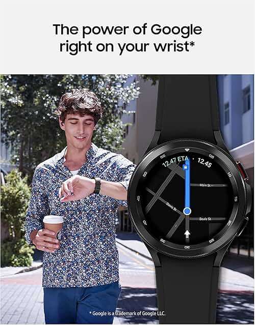 Samsung Electronics Galaxy Watch 4 Classic 46mm Smartwatch with ECG Monitor Tracker for Health Fitness Running Sleep Cycles GPS Fall Detection Bluetooth US Version, Black (Renewed) - Image 7