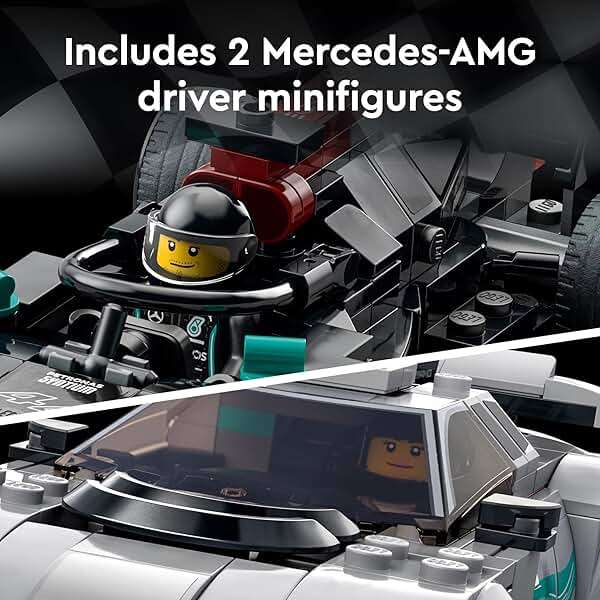 LEGO Speed Champions Mercedes-AMG F1 W12 E, Performance & Project One Toy Car Set, Mercedes Model Car Building Kit, Collectible Race Car Toy, Great Car Gift for Kids and Teens, 76909 - Image 5