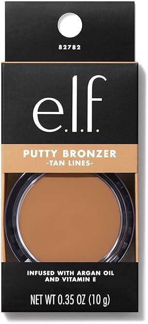 e.l.f. Putty Bronzer, Creamy & Highly Pigmented Formula, Creates a Long-Lasting Bronzed Glow, Infused with Argan Oil & Vitamin E, Tan Lines, 0.35 Oz - Image 2