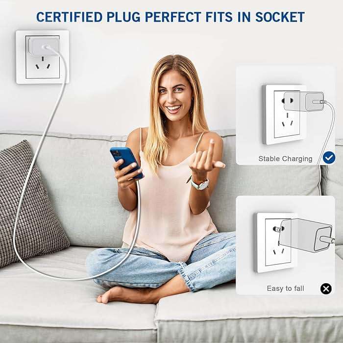 iPhone Fast Charger, 20W[Apple MFi Certified] USB Type C Fast Charging Block Power Delivery Lightning Charger with 3.3ft Lightning Cable for iPhone 13 Pro Max Mini 12 Pro 11 XS X XR - Image 8