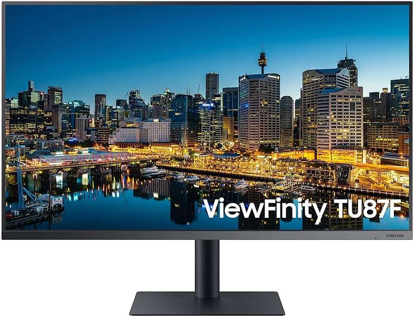 Samsung TU87F Series 32-Inch Viewfinity 4K UHD Pro Monitor, VA Panel, 60Hz, 5ms, HDR10, sRGB, HDMI, Dual 4K Display, Fully Adjustable Stand, Eye Saver Mode (LF32TU874VNXGO) Dark Blue Gray - Image 1
