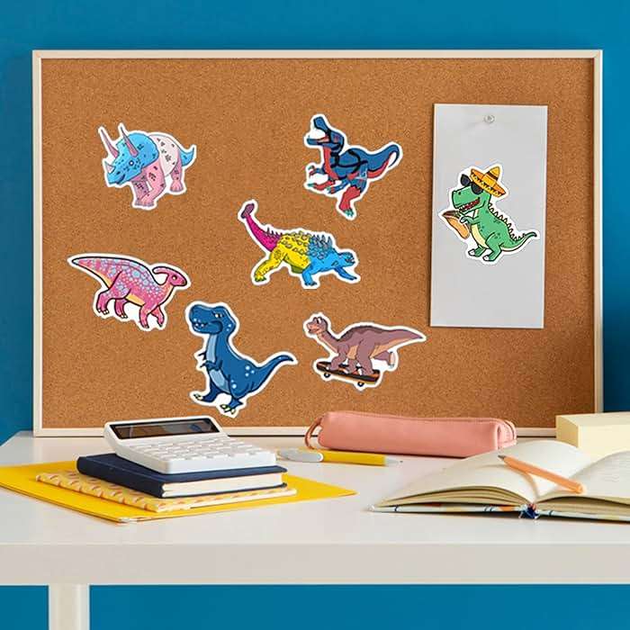 100PCS Dinosaur Stickers, Cute Waterproof Cartoon Stickers for Kids, Teaching Rewards, Dino Party Favourites, Stocking Stuffers for Kids Boys Girls Toddlers Teens - Image 9