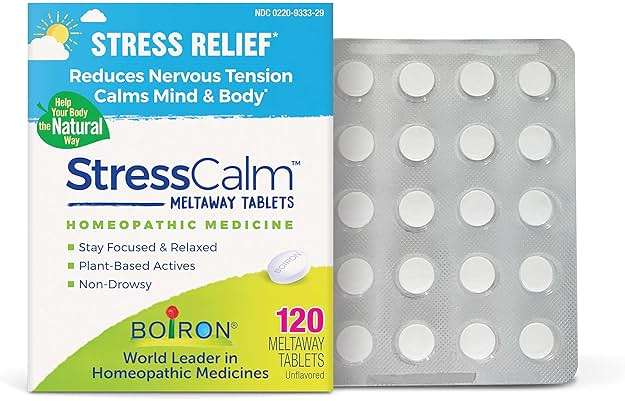 Boiron StressCalm Tablets for Relief of Stress, Anxiousness, Nervousness, Irritability, and Fatigue - 120 Count - Image 1