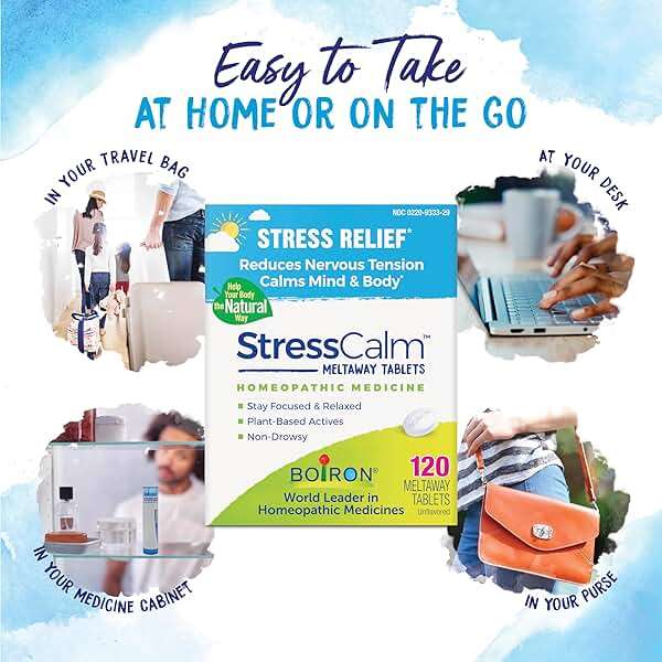 Boiron StressCalm Tablets for Relief of Stress, Anxiousness, Nervousness, Irritability, and Fatigue - 120 Count - Image 5
