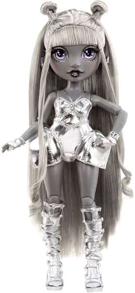 Rainbow High Shadow Series 1 Luna Madison- Grayscale Fashion Doll. 2 Metallic Grey Designer Outfits to Mix & Match, Great Gift for Kids 6-12 Years Old and Collectors - Image 1