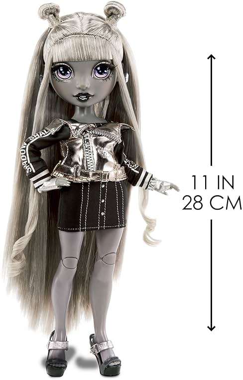 Rainbow High Shadow Series 1 Luna Madison- Grayscale Fashion Doll. 2 Metallic Grey Designer Outfits to Mix & Match, Great Gift for Kids 6-12 Years Old and Collectors - Image 3