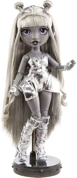 Rainbow High Shadow Series 1 Luna Madison- Grayscale Fashion Doll. 2 Metallic Grey Designer Outfits to Mix & Match, Great Gift for Kids 6-12 Years Old and Collectors - Image 5