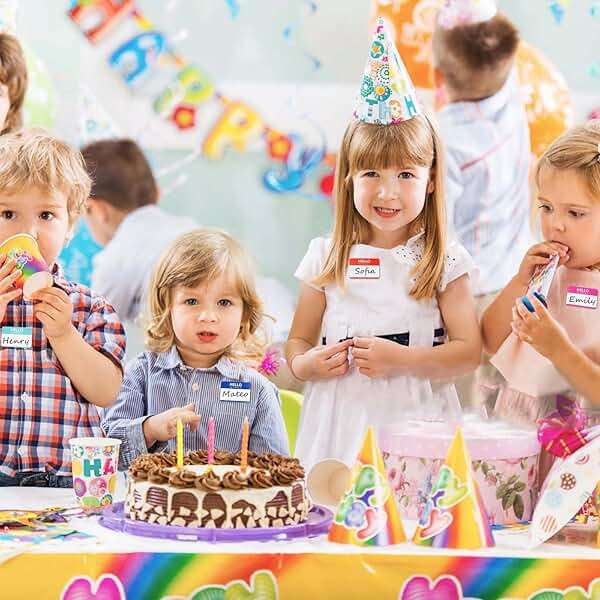 Zacool Name Tag Stickers (3"x 2") Peel and Stick Name Tag Labels Hello My Name is Nametags Stickers Colorful Name Badge Labels for Themed Party Family Home School Office Conferences 160 Pcs - Image 3