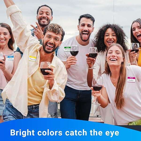 Zacool Name Tag Stickers (3"x 2") Peel and Stick Name Tag Labels Hello My Name is Nametags Stickers Colorful Name Badge Labels for Themed Party Family Home School Office Conferences 160 Pcs - Image 4