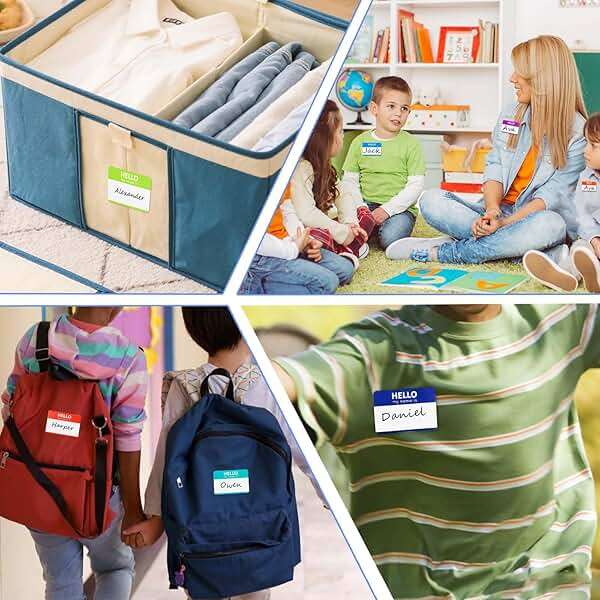 Zacool Name Tag Stickers (3"x 2") Peel and Stick Name Tag Labels Hello My Name is Nametags Stickers Colorful Name Badge Labels for Themed Party Family Home School Office Conferences 160 Pcs - Image 8