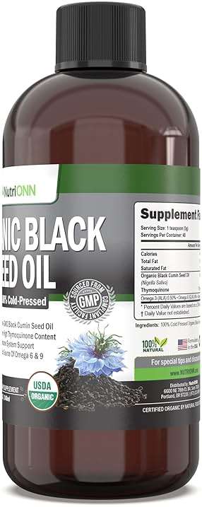 Organic Black Seed Oil - USDA Certified Organic Black Cumin Seed Oil Liquid – High Thymoquinone Content – Non-GMO and Cold-Pressed – Rich Source of Omega-6 & Omega-9 Fatty Acids - 8 Oz - Image 6