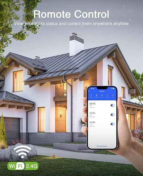 GHome Smart Switches for Lights, WiFi Smart Light Switch Works with Alexa and Google Home, Single-Pole, Neutral Wire Required, 2.4Ghz WiFi Light Switch with APP Control, No Hub Required, UL FCC Listed - Image 6