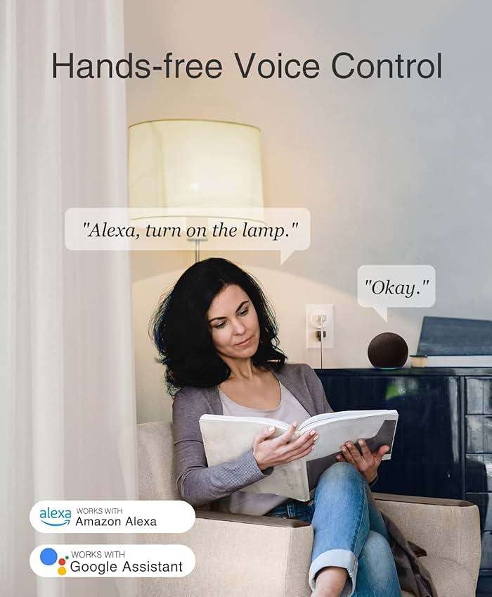 GHome Smart Mini Smart Plug Works with Alexa and Google Home, WiFi Smart Outlet Socket Remote Control Timer Function, Only 2.4GHz Network, No Hub Required, ETL FCC Listed, White - Image 2