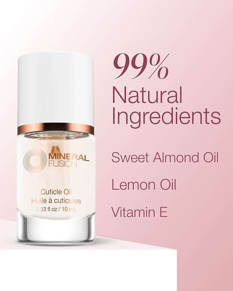 Mineral Fusion Cuticle Oil Nail Treatment - Natural Moisturizer with Vitamin E and Sweet Almond Oil - Softens & Protects Cuticles - Vegan, 99% Naturally Derived Formula - 0.33 oz - Image 4