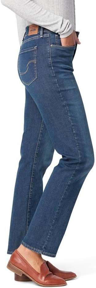 Levi Strauss Signature Gold Women's Totally Shaping Straight Jeans Mid Rise Stretch Denim Curvy (Available in Plus) - Image 2