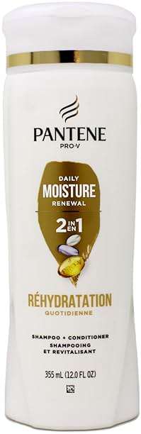 Pantene PRO-V Daily Moisture Renewal 2 in 1 Shampoo + Conditioner, 12 oz - Image 1