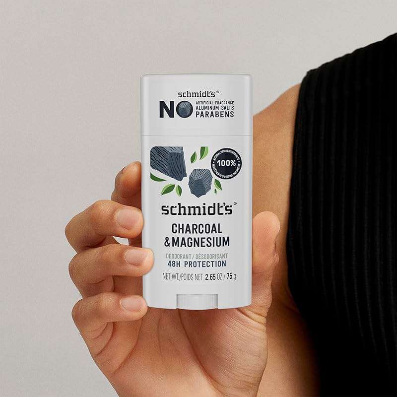 Schmidt's Aluminum-Free Vegan Deodorant Charcoal & Magnesium with 24 Hour Odor Protection, 4 Count for Women and Men, Natural Ingredients, Cruelty-Free, 2.65 oz - Image 7