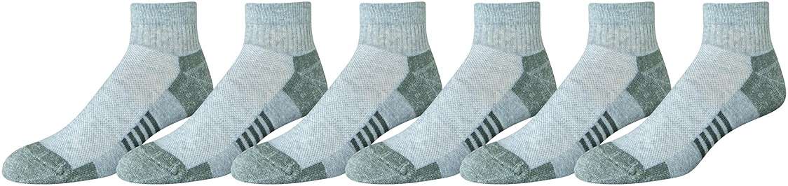 Amazon Essentials Men's Athletic Ankle Socks, Cushioned with Arch Support, Moisture Wicking - Image 1