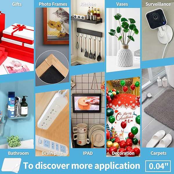 Art3d Double-Sided Mounting Tape (10FT), Multipurpose Removable Adhesive Foam Tape, Transparent, Household - Image 5