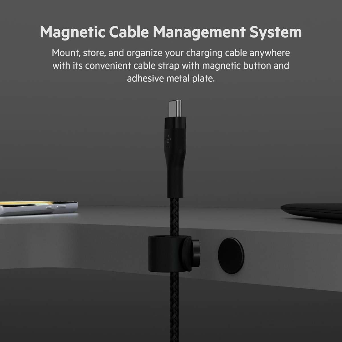 Belkin BoostCharge Pro Flex Braided USB-C to USB-C Cable (3M/10FT), USB-IF Fast Charging Cable for iPhone 16 Series, MacBook Pro, iPad Pro, Galaxy S25, S24, Nintendo Switch 2 & More - Black - Image 3