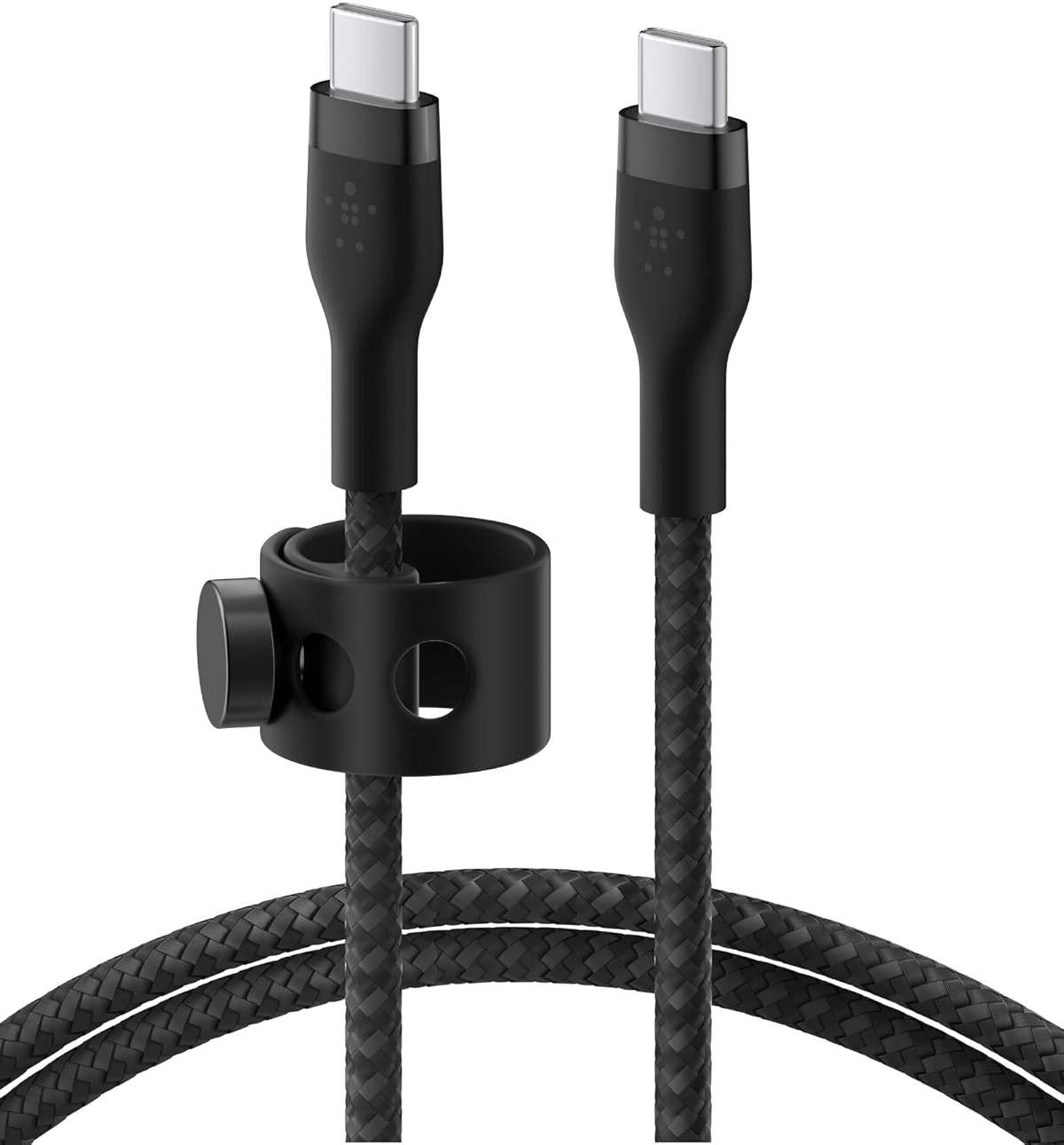 Belkin BoostCharge Pro Flex Braided USB-C to USB-C Charger Cable (2M/6.6ft), USB-IF Fast Charging Cable for iPhone 16 Series, Macbook Pro, iPad Pro, Galaxy S25, S24, Nintendo Switch 2 & More - Black - Image 1