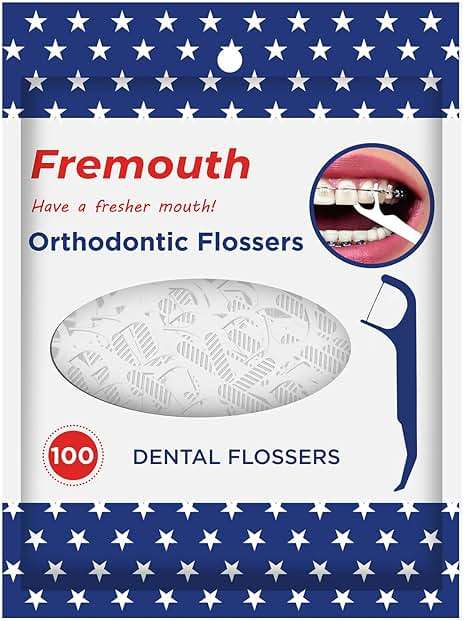 Fremouth Upgraded Orthodontic Flossers for Braces - Ortho Dental Floss Picks, 50 Count (Pack of 2) - Image 1