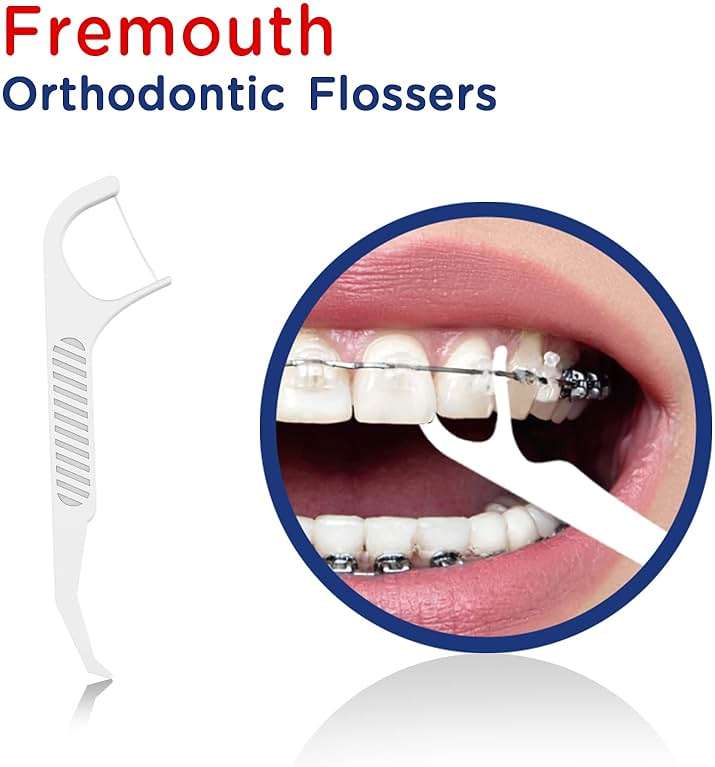 Fremouth Upgraded Orthodontic Flossers for Braces - Ortho Dental Floss Picks, 50 Count (Pack of 2) - Image 2