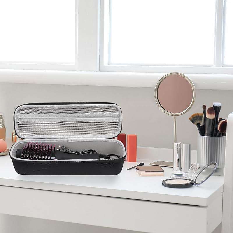 MOSISO Hard Travel Case Storage Bag Compatible with Revlon One-Step Hair Dryer Brush 1.0 & Plus 2.0, EVA Carrying Case Cover Protective Hard Shell Sleeve with Hot Air Brush Pouch, Black - Image 5