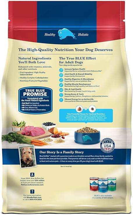 Blue Buffalo Life Protection Formula Beef & Brown Rice Adult Dry Dog Food, Supports Immunity with Antioxidant-Rich LifeSource Bits, Promotes Healthy Muscle Development, Skin & Coat Health, 5 lbs. - Image 2