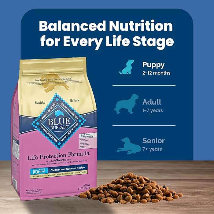 Blue Buffalo Life Protection Formula Small Breed Puppy Dry Dog Food with DHA, Vital Nutrients & Antioxidants, Made with Natural Ingredients, Chicken & Oatmeal Recipe, 5-lb Bag - Image 7