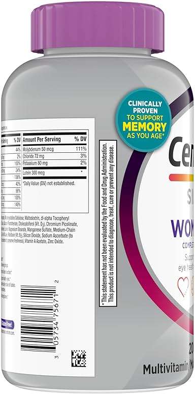 Centrum Silver Women's Multivitamin for Women 50 Plus, Multivitamin/Multimineral Supplement with Vitamin D3, B Vitamins, Non-GMO Ingredients, Supports Memory and Cognition in Older Adults - 200 Ct - Image 12