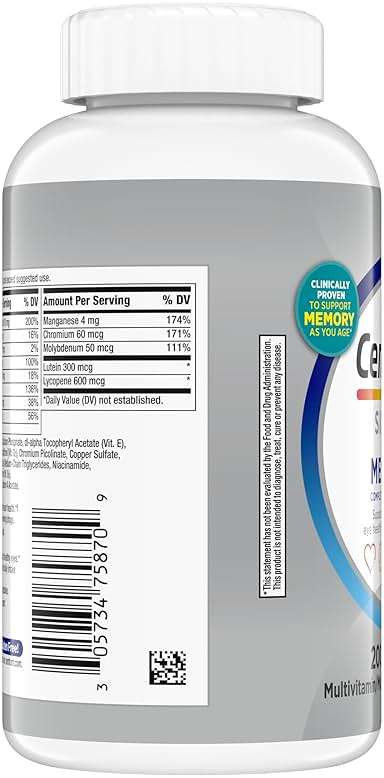 Centrum Silver Men's 50+ Multivitamin with Vitamin D3, B-Vitamins, Zinc for Memory and Cognition - 200 Tablets - Image 12