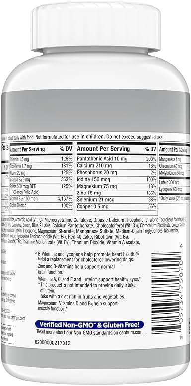Centrum Silver Men's 50+ Multivitamin with Vitamin D3, B-Vitamins, Zinc for Memory and Cognition - 200 Tablets - Image 13