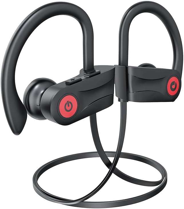 Boean Bluetooth Headphones, Wireless Headphones with 16 Hours Playtime Bluetooth 5.3 Wireless Earbuds HD Stereo Sound IPX7 Waterproof Earphones AI Music Generation Workout Headset for Running Sports - Image 1
