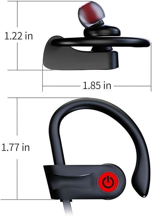 Boean Bluetooth Headphones, Wireless Headphones with 16 Hours Playtime Bluetooth 5.3 Wireless Earbuds HD Stereo Sound IPX7 Waterproof Earphones AI Music Generation Workout Headset for Running Sports - Image 8