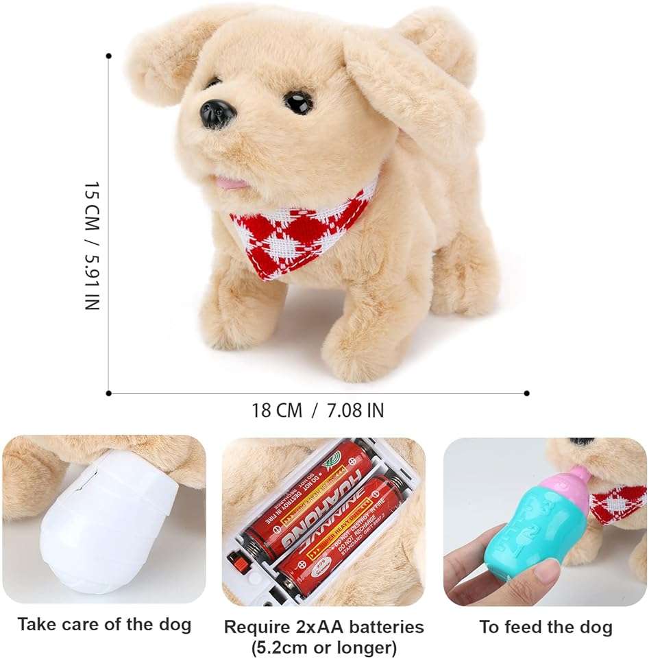 Sotodik Electric Plush Toys Corgi Puppy Interactive Pet Dog-Walking,Barking,Tail Wagging - Image 3