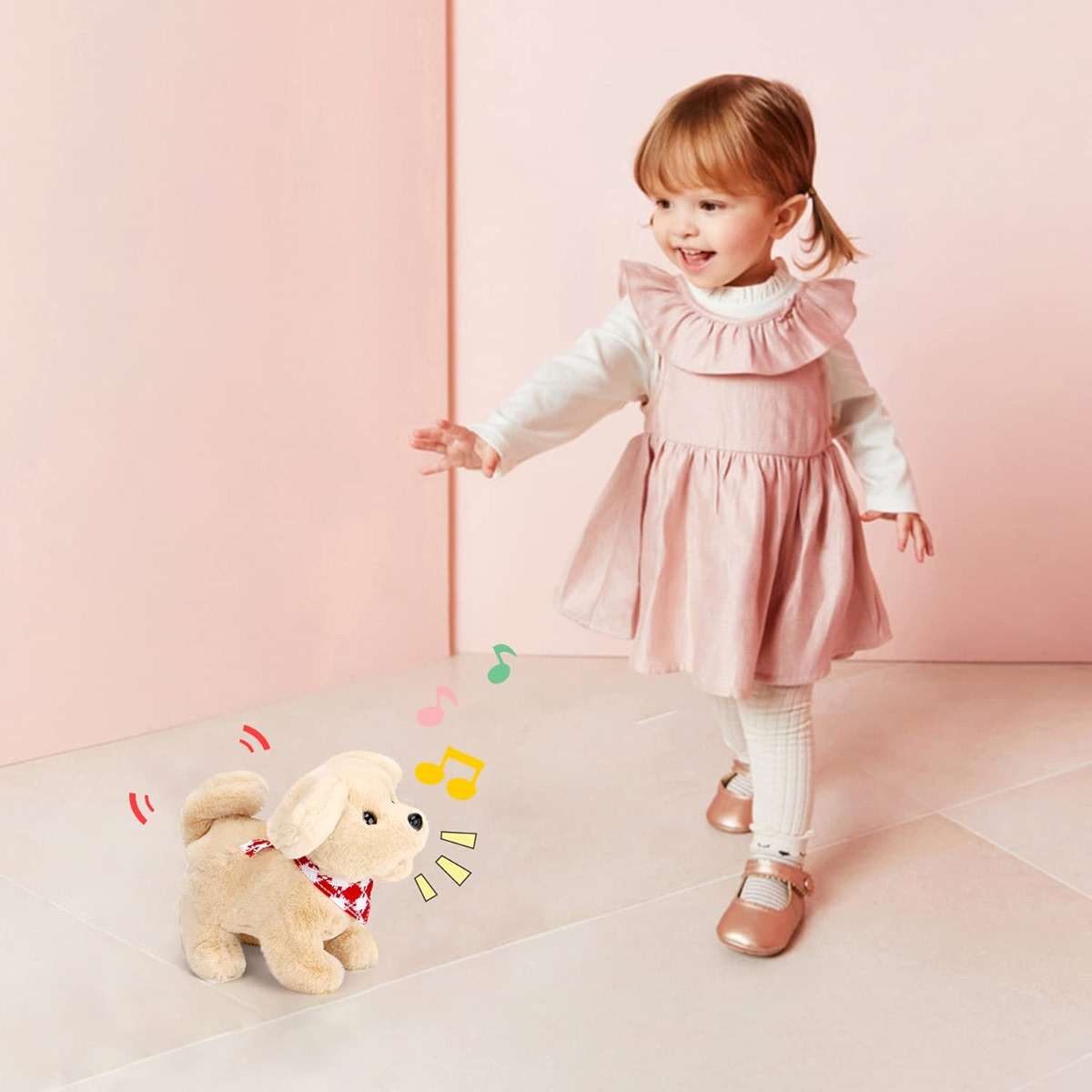 Sotodik Electric Plush Toys Corgi Puppy Interactive Pet Dog-Walking,Barking,Tail Wagging - Image 4