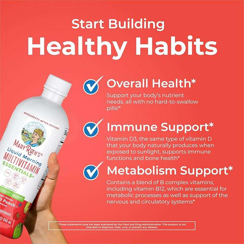 MARYRUTH'S Liquid Morning Multivitamin (Fruit Punch) & Liquid Nighttime Multimineral (Cranberry) | Clean Label Project Verified® | Vegan Vitamins for Energy, Bedtime, & Overall Health - Image 6