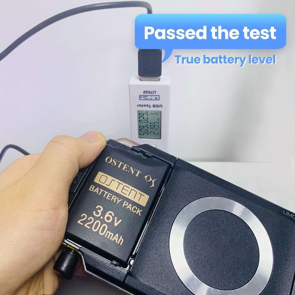 OSTENT Upgraded Version Real 2200mAh 3.6V Lithium Ion Li-ion Polymer Rechargeable Battery Replacement for Sony PSP 1000 PSP-280 Console Video Games - Image 7