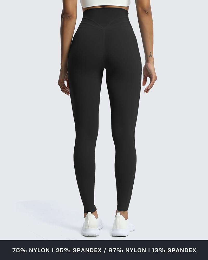 Aoxjox High Waisted Workout Leggings for Women Trinity Yoga Pants 26.5" - Image 4