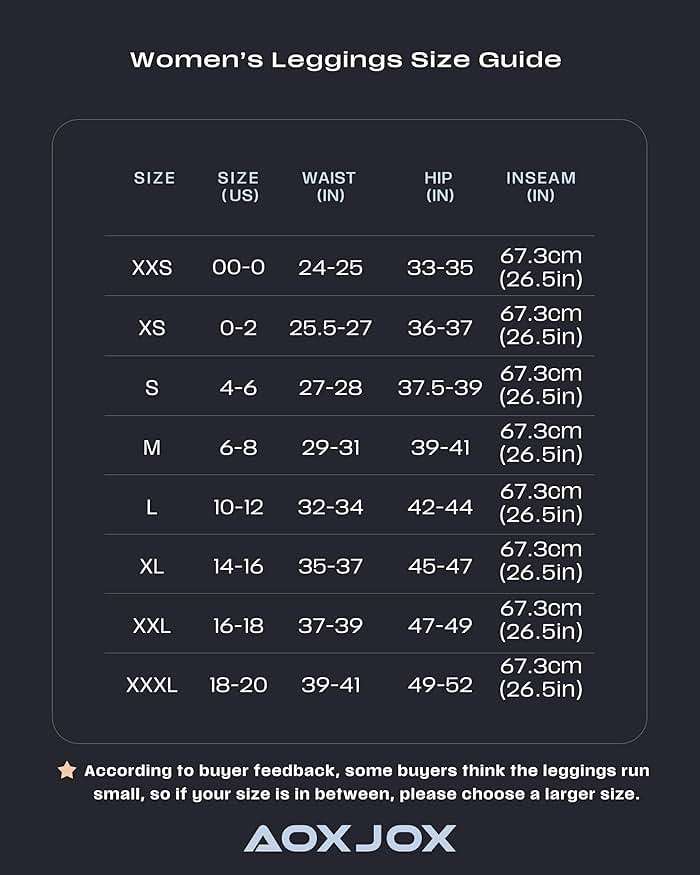 Aoxjox High Waisted Workout Leggings for Women Trinity Yoga Pants 26.5" - Image 6