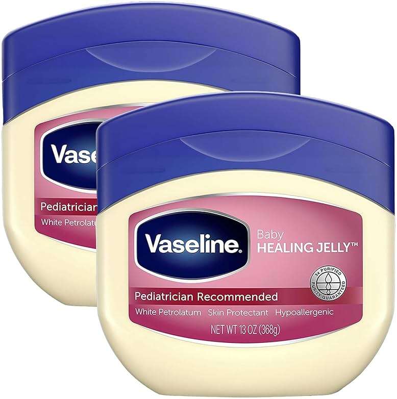 Vaseline Healing Jelly Baby, 2-Pack – Hypoallergenic Moisturizer for Baby Care, Diaper Rash, Sensitive and Dry Skin, Baby Powder Scent, 13 Oz Ea - Image 1