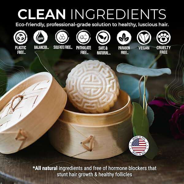 Viori Native Essence Shampoo and Conditioner Bar Set Made with Rice Water - Handcrafted Sulfate Free Shampoo and Conditioner - Image 8